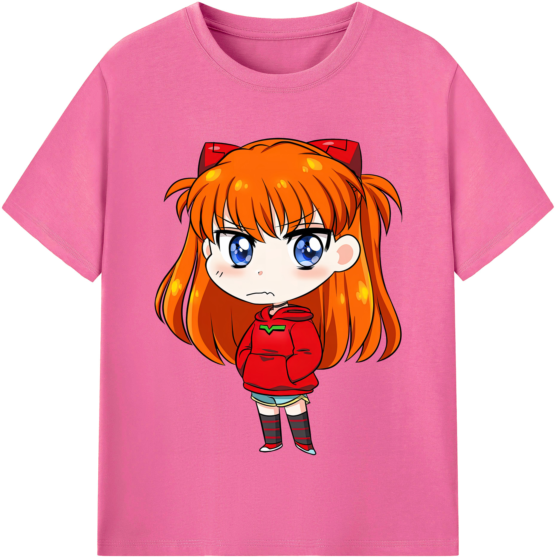 （画像用） EVA 新世紀エヴァンゲリオン レディースカジュアルプリントTシャツ（綿100％）